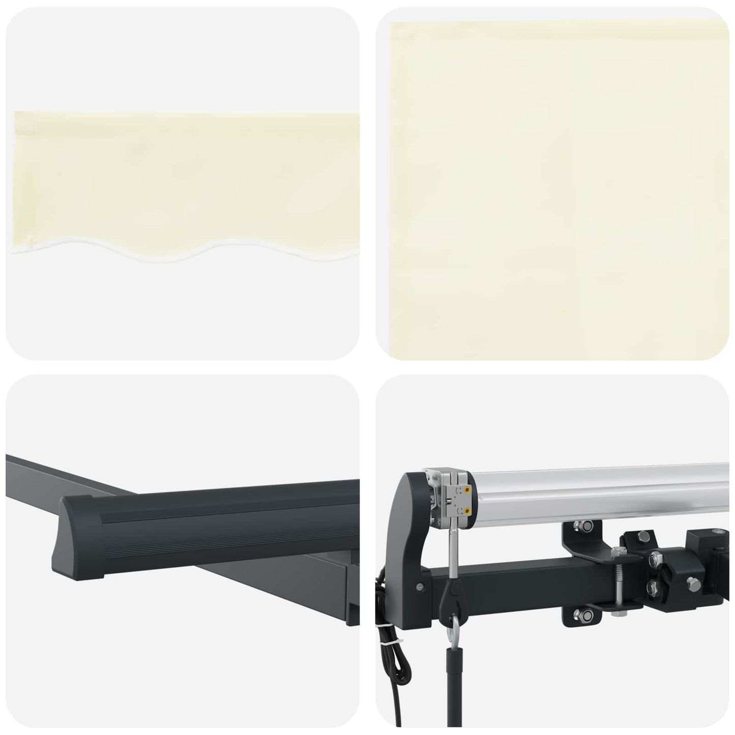 Tenda Retrattile Crema 400 x 200 cm Poliestere e Alluminio | homemem39