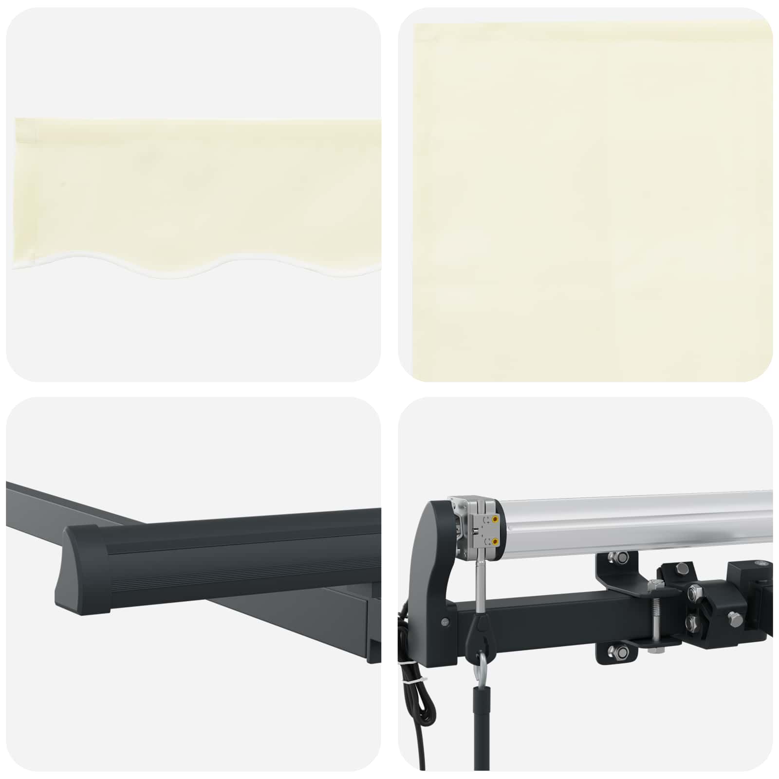 Tenda Retrattile Crema 400 x 200 cm Poliestere e Alluminio | homemem39