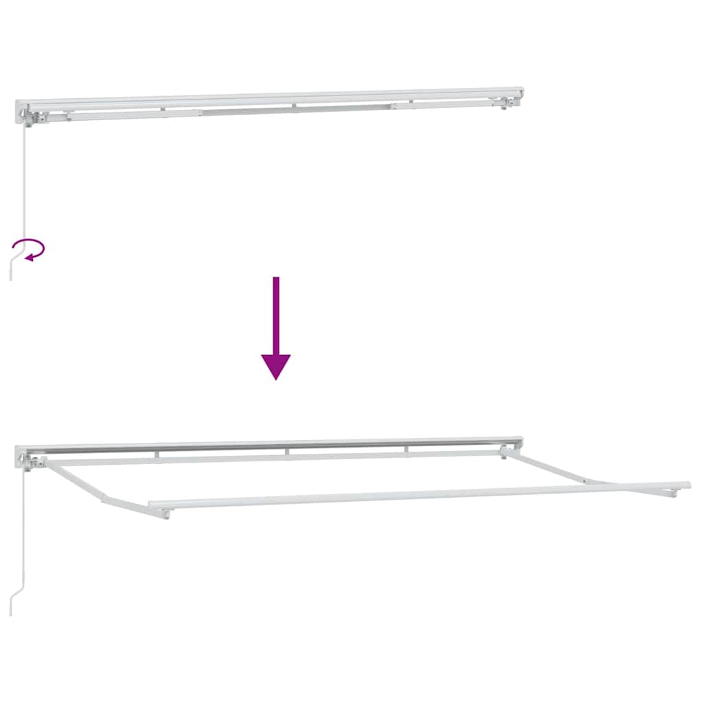 Struttura della tenda Giallo e Bianco 400 x 200 cm | homemem39