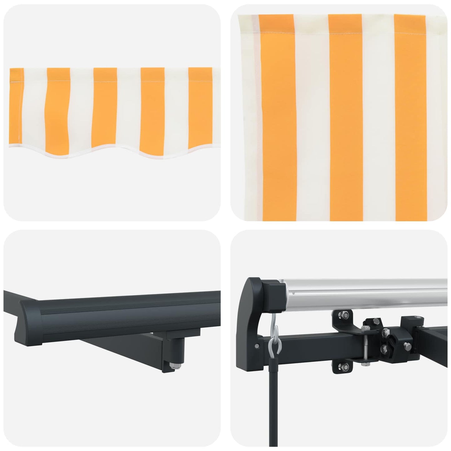 Tenda Retrattile Giallo 400 x 200 cm Tessuto | homemem39