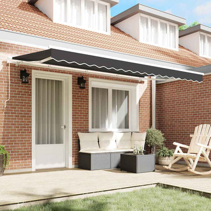 Tenda Retrattile Antracite 400 x 200 cm Tessuto | homemem39