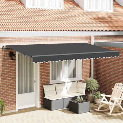 Tenda Retrattile Antracite 400 x 200 cm Tessuto | homemem39