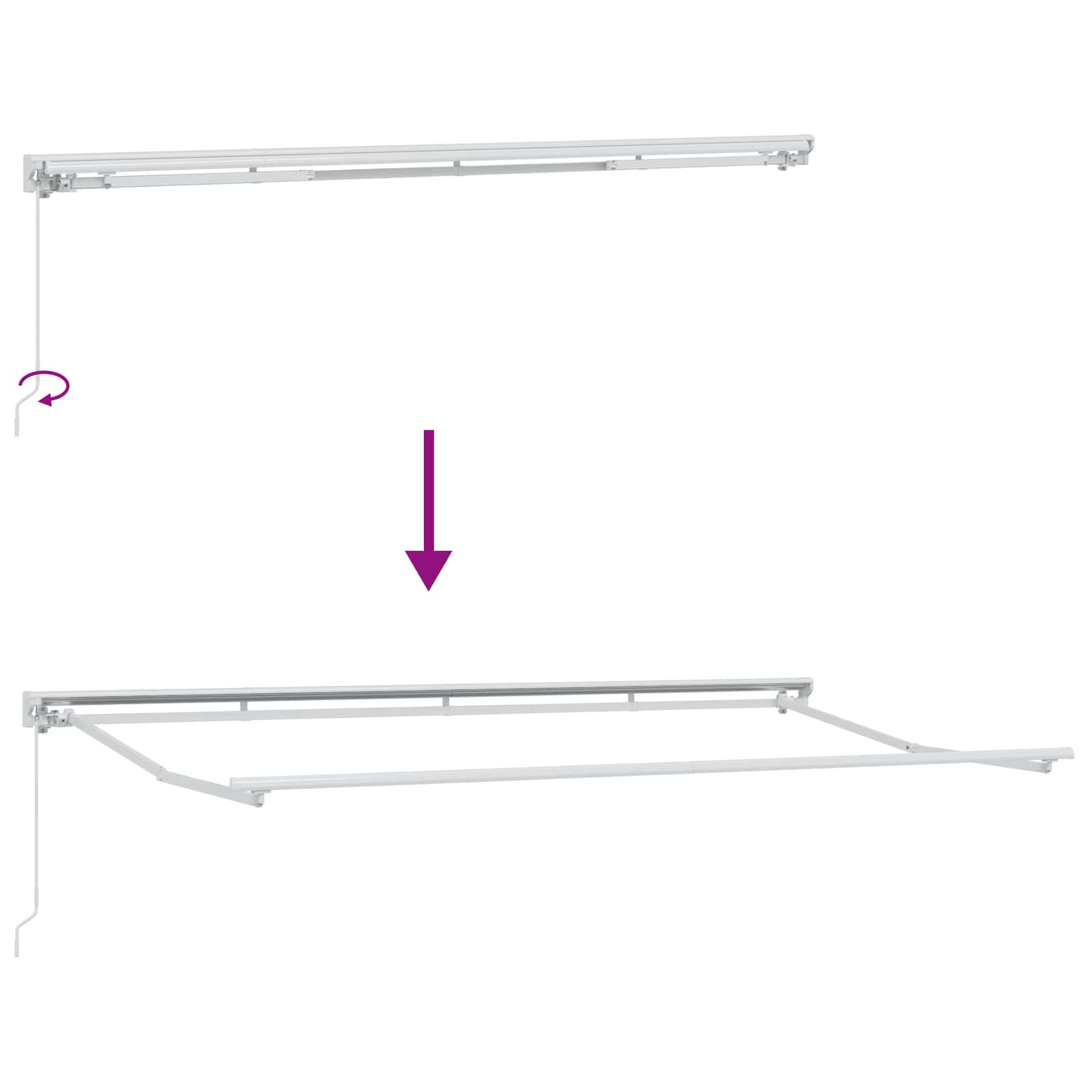 Tenda Retrattile Antracite 400 x 200 cm Poliestere e Alluminio | homemem39