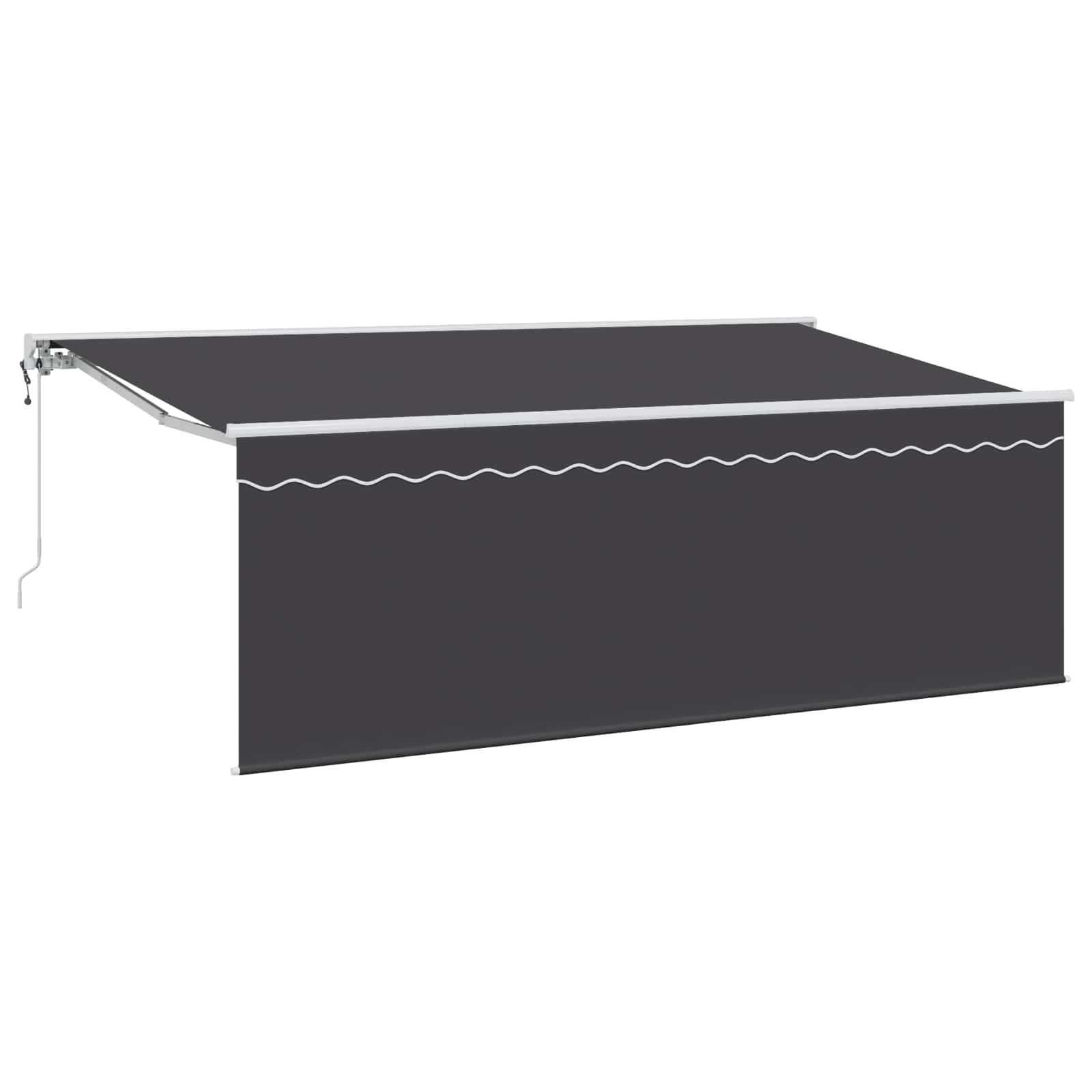 Tenda Retrattile Antracite 400 x 200 cm Poliestere e Alluminio | homemem39