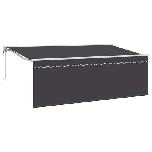 Tenda Retrattile Antracite 400 x 200 cm Poliestere e Alluminio | homemem39