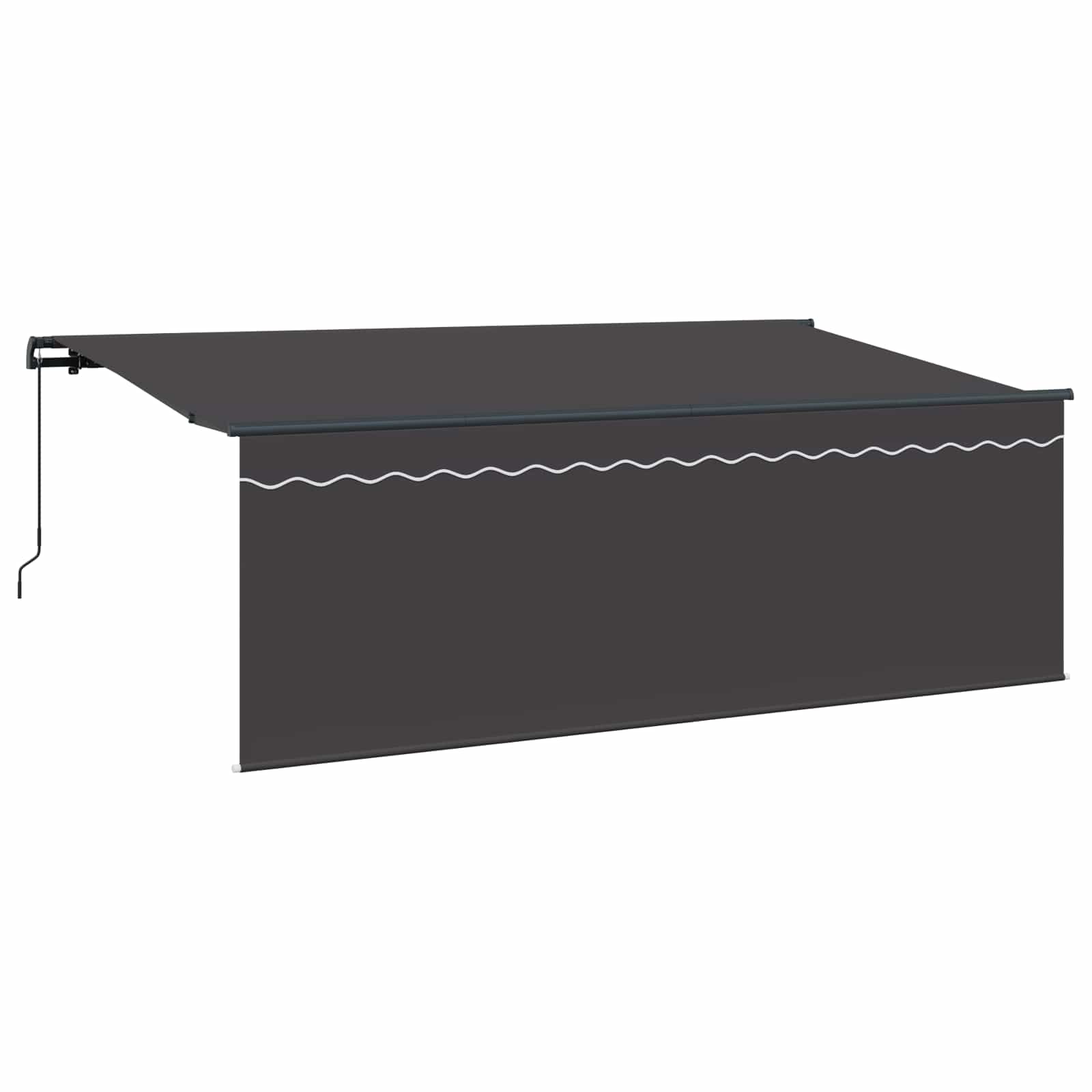 Tenda Retrattile Antracite 400 x 200 cm Poliestere e Alluminio | homemem39