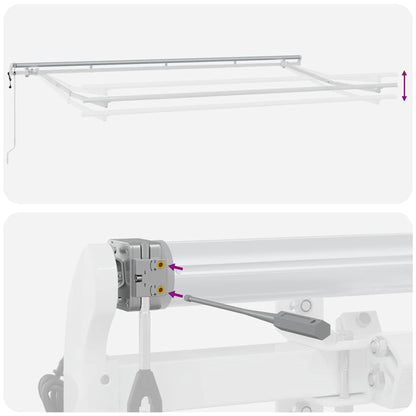 Tenda retrattile Giallo 400 x 200 cm Tessuto | homemem39