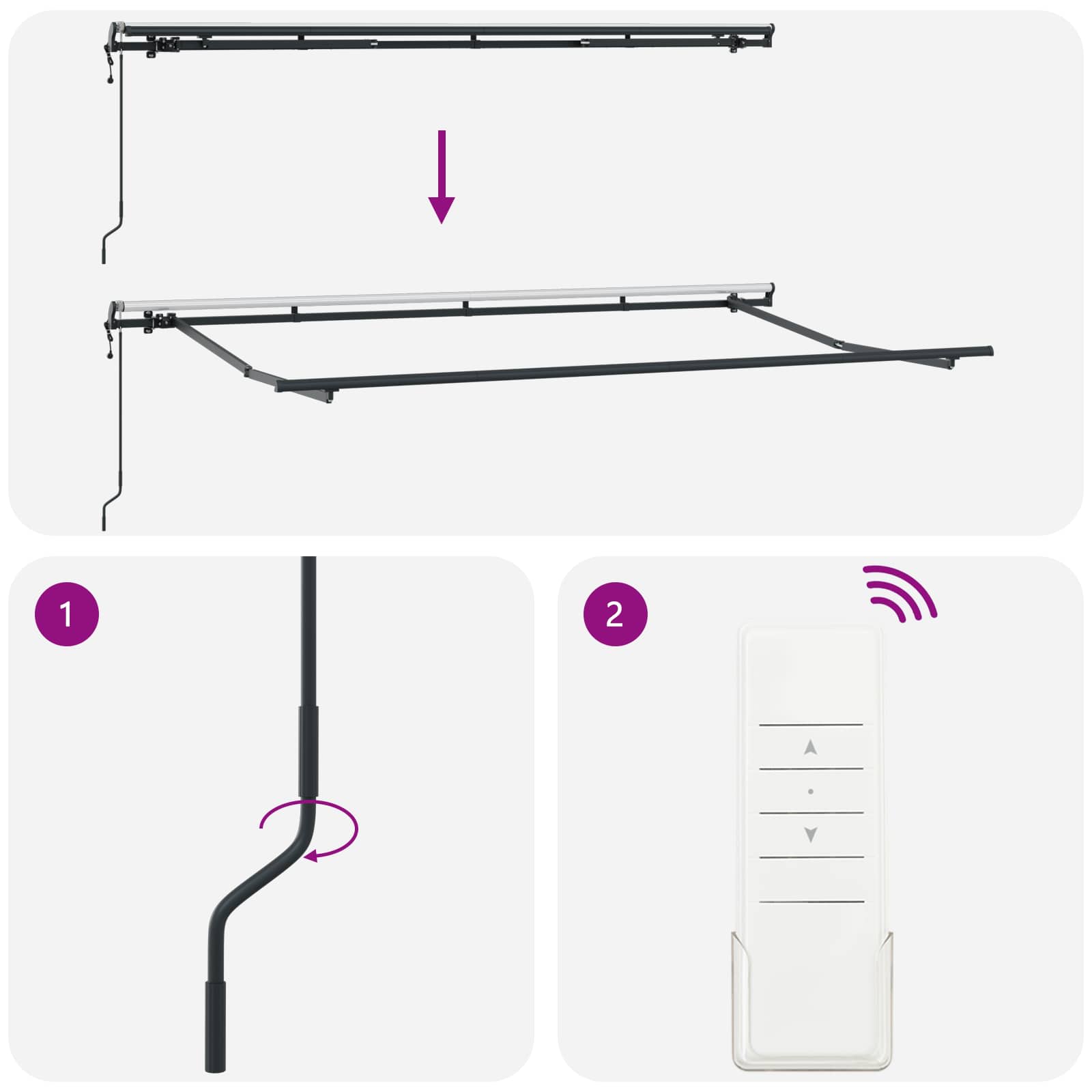 Tenda retrattile Giallo 400 x 200 cm Tessuto | homemem39
