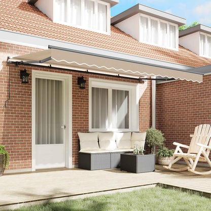 Tenda Retrattile Beige 400 x 200 cm Tessuto