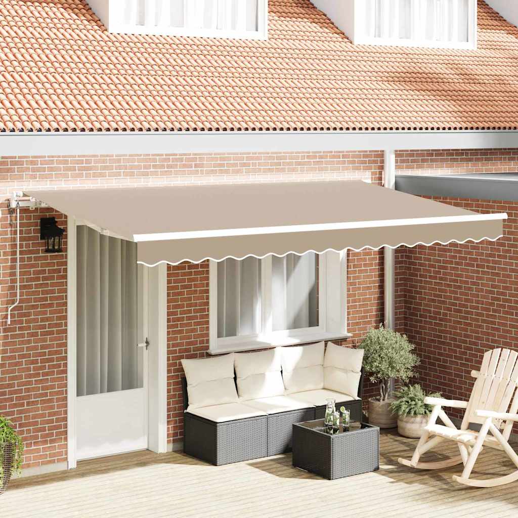 Tenda Retrattile Beige 400 x 200 cm Tessuto | homemem39