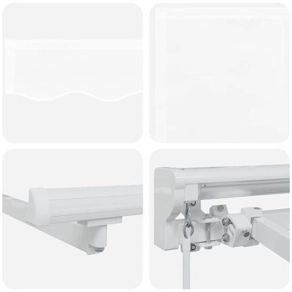 Tenda Retrattile Bianco 400x200 cm Tessuto