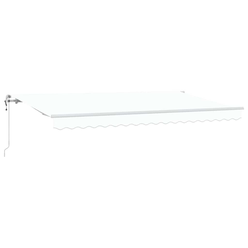 Tenda Retrattile Bianco 400 x 200 cm Poliestere e Alluminio