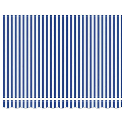 Tenda Retrattile Blu e Bianco 300x250 cm Tessuto