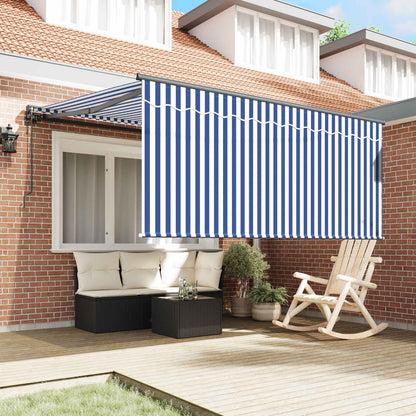 Tenda Retrattile Blu e Bianco 300 x 250 cm | homemem39