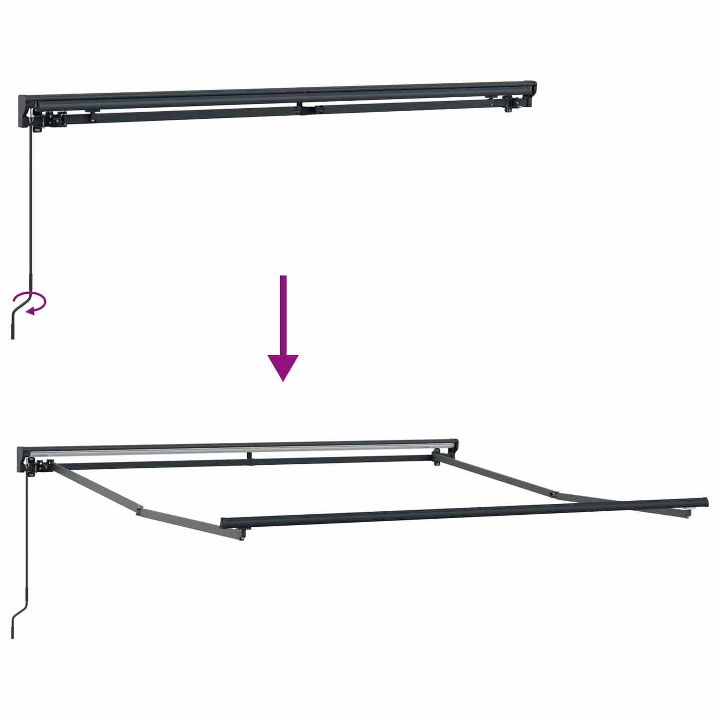 Struttura della tenda Crema 300 x 250 cm | homemem39