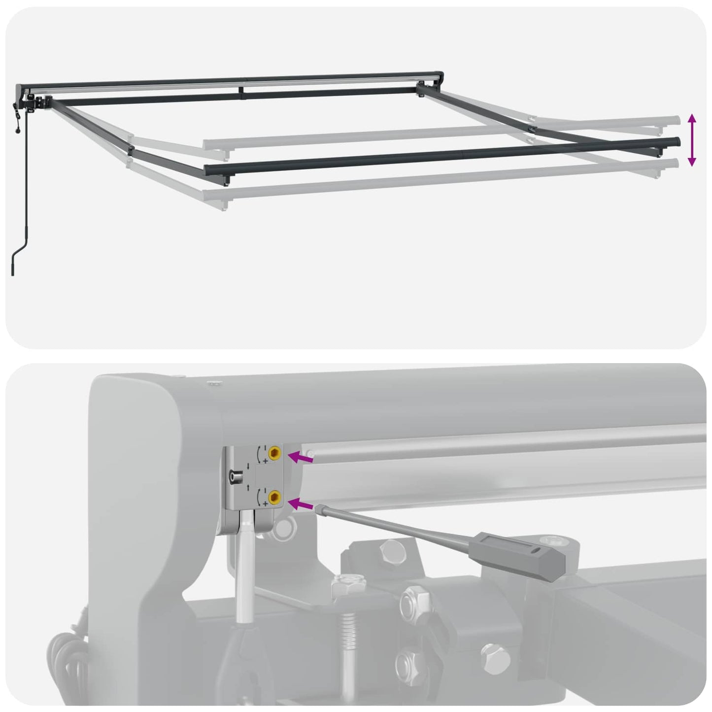 Struttura della tenda Crema 300 x 250 cm | homemem39