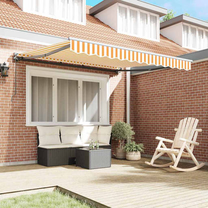 Tenda Retrattile Giallo e Bianco 300x250 cm Tessuto