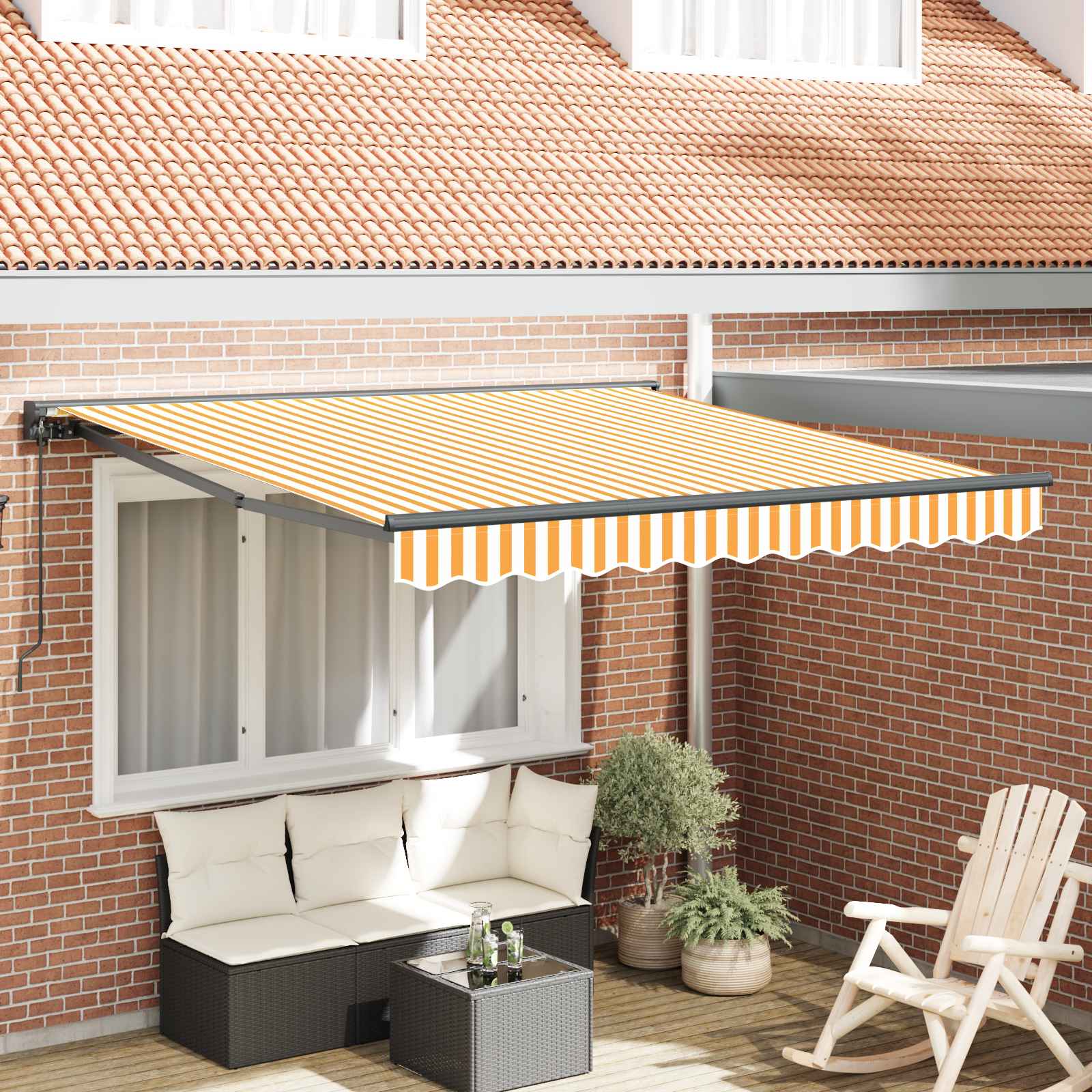 Struttura della tenda Giallo e Bianco 300 x 250 cm | homemem39