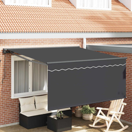 Tenda Retrattile Antracite 300 x 250 cm Poliestere e Alluminio | homemem39
