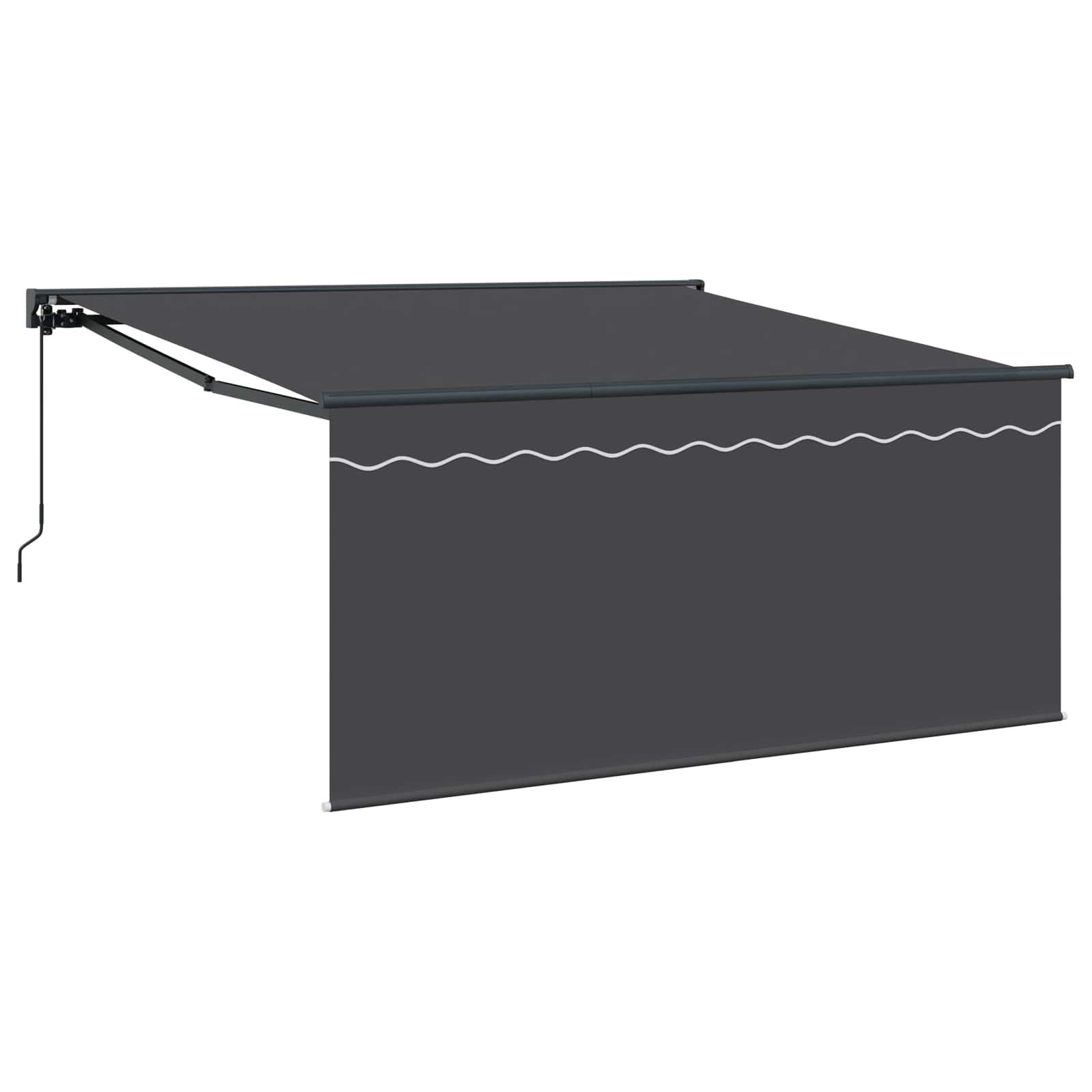 Tenda Retrattile Antracite 300 x 250 cm Poliestere e Alluminio | homemem39
