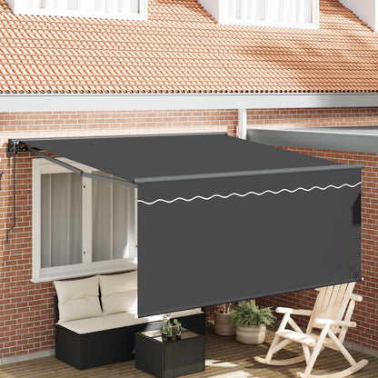 Tenda Retrattile Antracite 300 x 250 cm Poliestere e Alluminio | homemem39