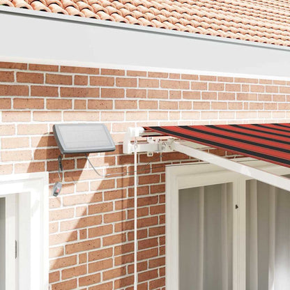 Tenda Retrattile con arancione e marrone 300 x 250 cm Tessuto