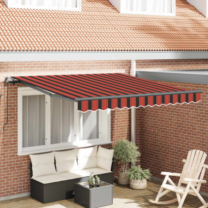 Tenda retrattile arancione e marrone 300 x 250 cm | homemem39