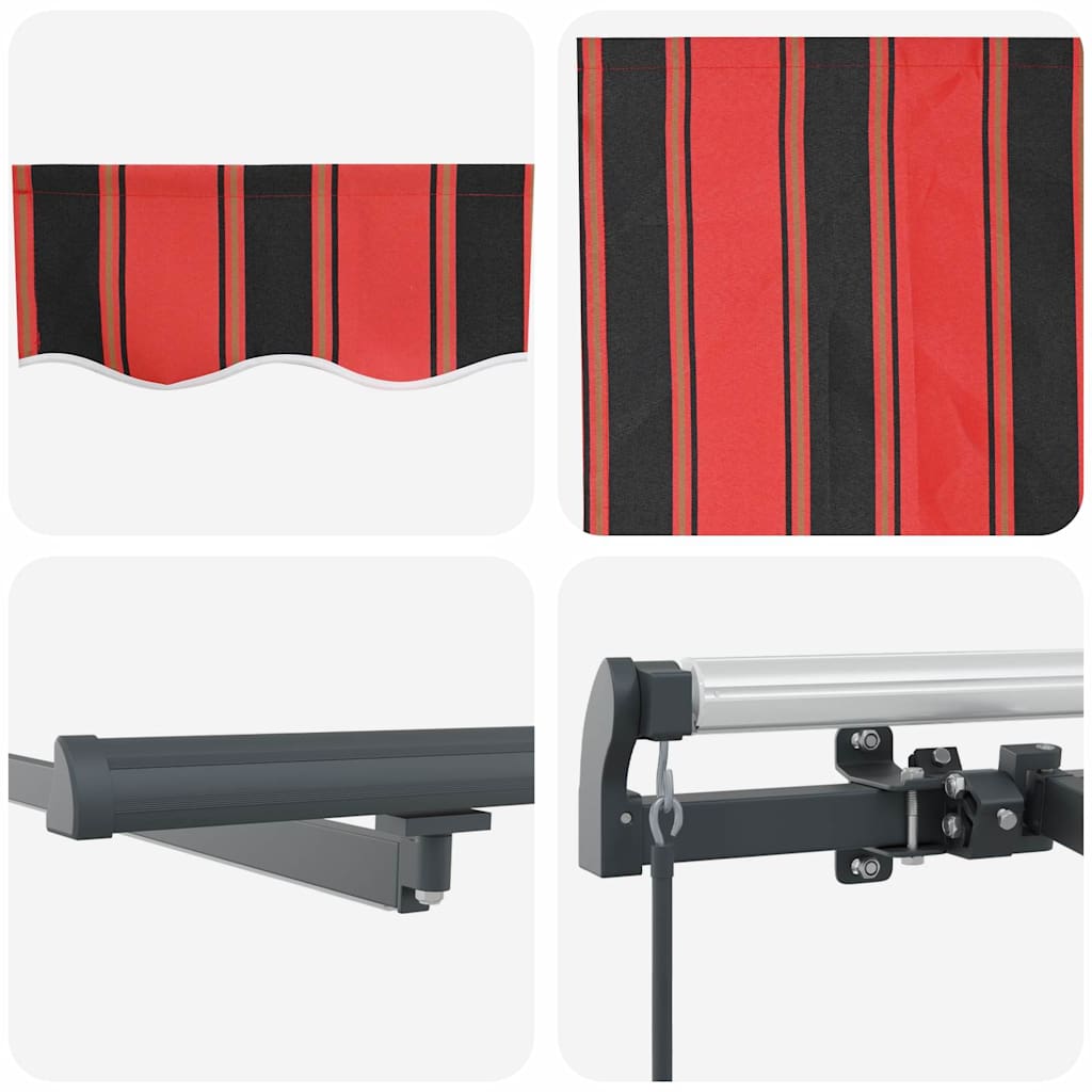 Tenda Retrattile arancione e marrone 300 x 250 cm Tessuto