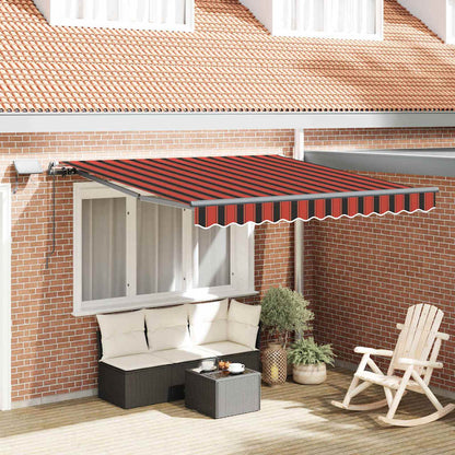 Tenda Retrattile arancione e marrone 300 x 250 cm Tessuto