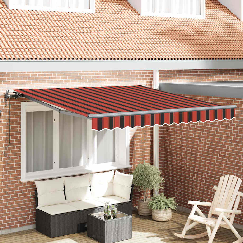 Tenda Retrattile arancione e marrone 300 x 250 cm Tessuto