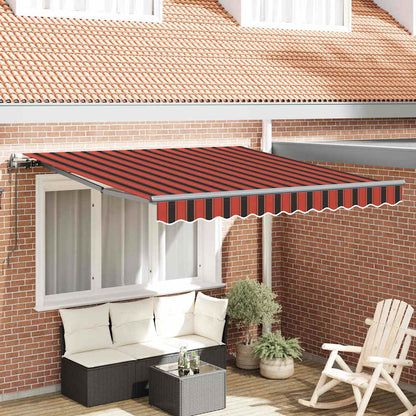 Tenda Retrattile arancione e marrone 300 x 250 cm Tessuto