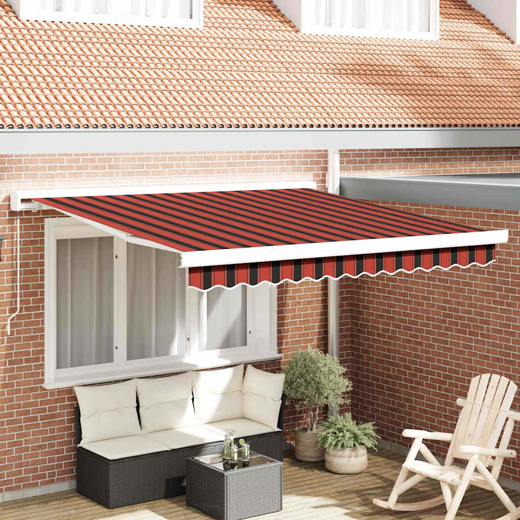 Tenda Retrattile Arancione e Marrone 300 x 250 cm