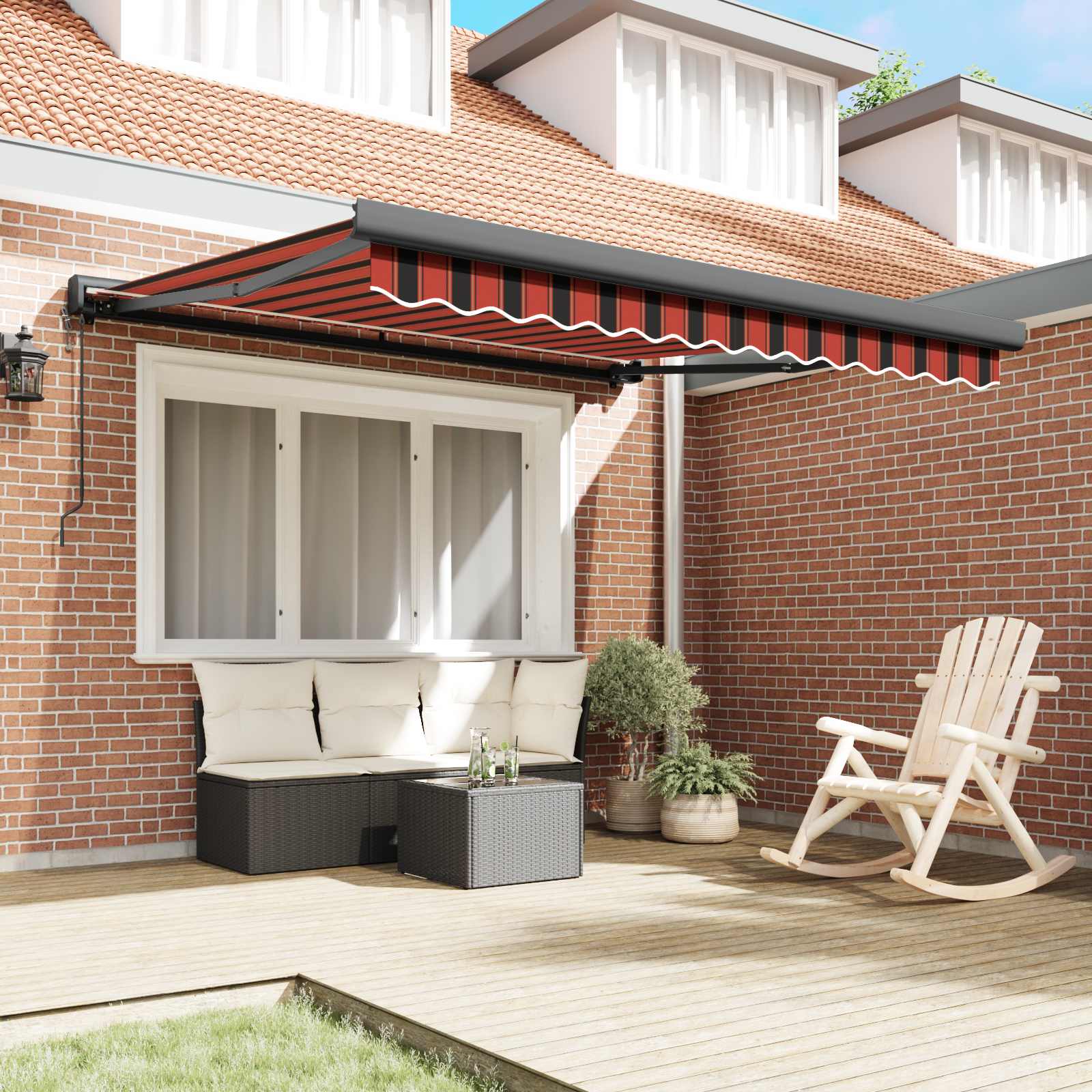 Tenda retrattile Arancione e Marrone 300 x 250 x 165 cm | homemem39