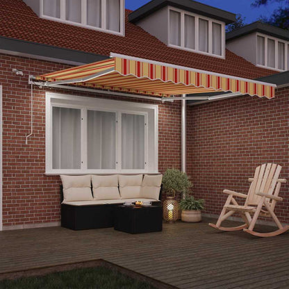 Tenda retrattile Giallo e Arancione 300 x 250 cm Poliestere | homemem39