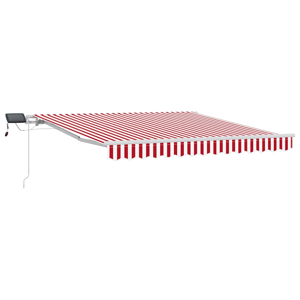 Tenda Retrattile con Rosso e bianco 300 x 250 cm Tessuto