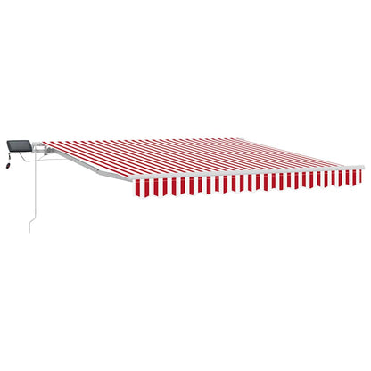 Tenda Retrattile con Rosso e bianco 300 x 250 cm Tessuto