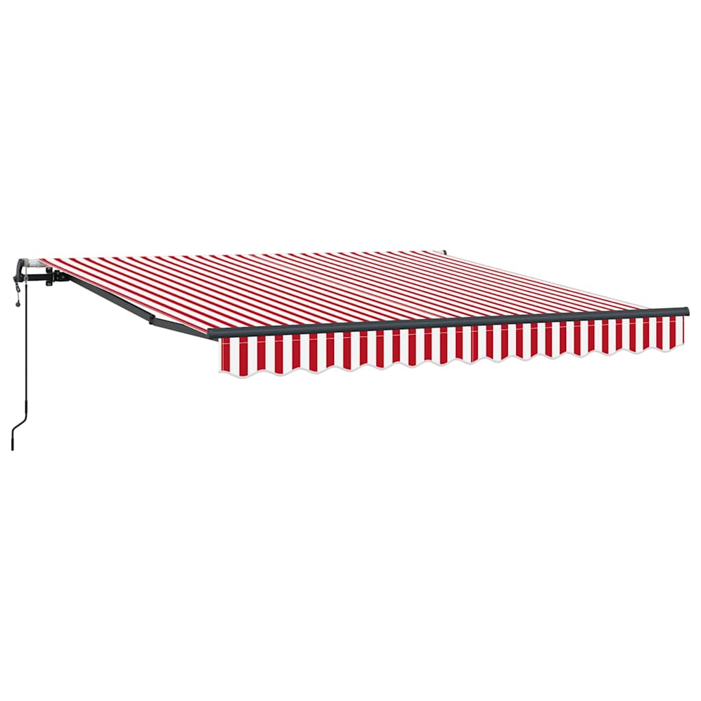 Tenda Retrattile Rosso e bianco 300 x 250 cm Tessuto