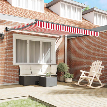 Tenda retrattile Rosso e Bianco 300 x 250 cm | homemem39