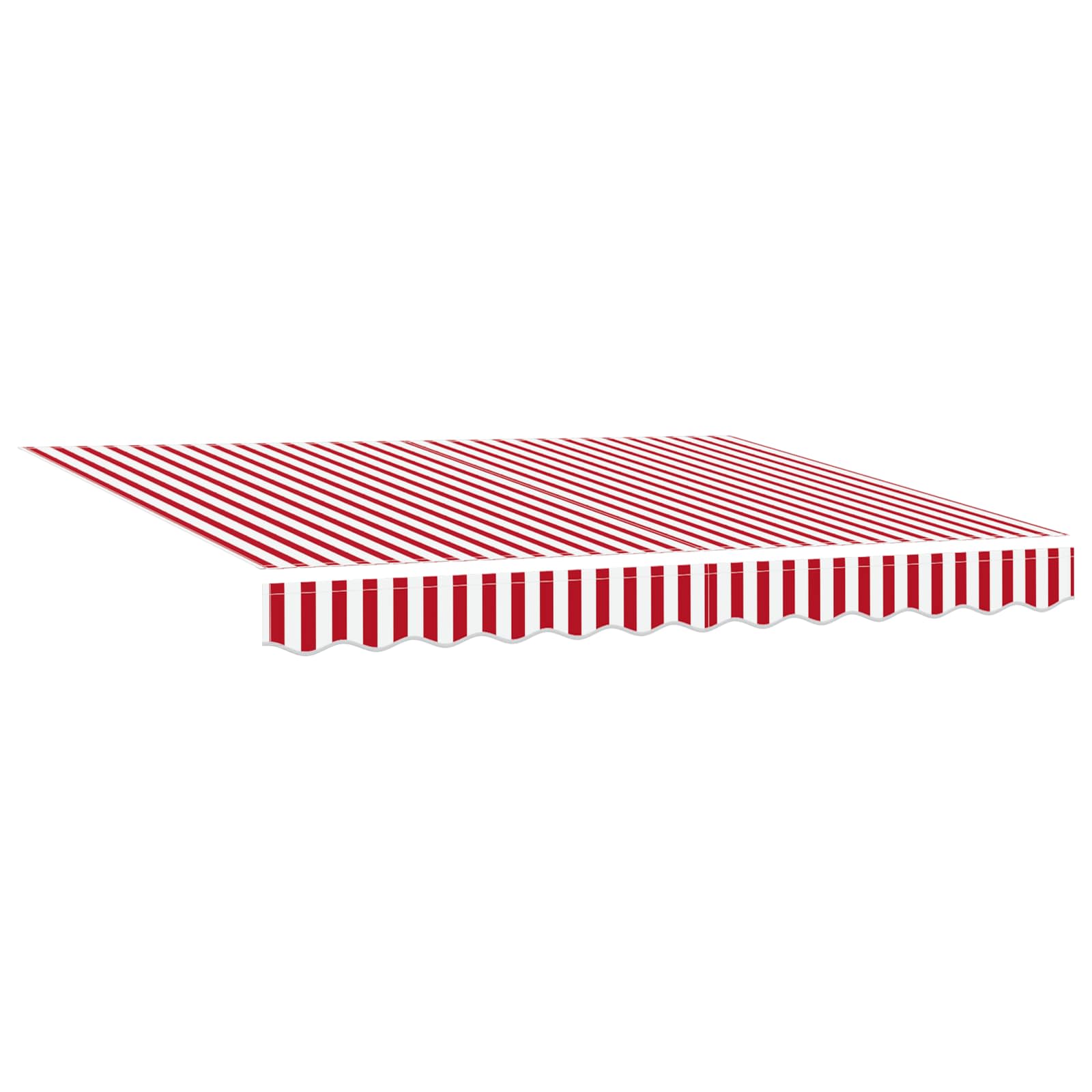 Tenda retrattile Rosso e Bianco 300 x 250 cm Tessuto e Metallo | homemem39