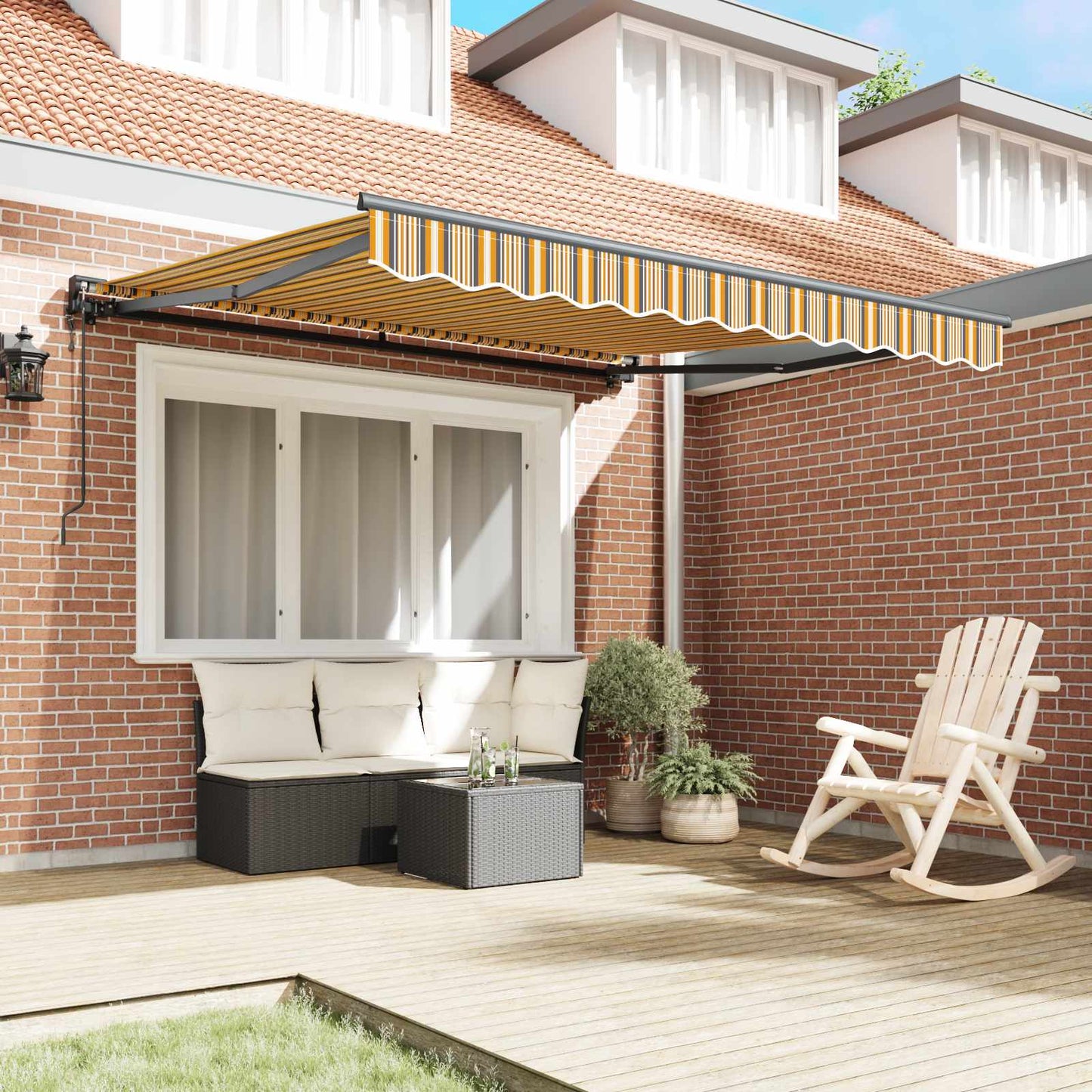 Struttura della tenda Giallo e Grigio 300 x 250 cm | homemem39