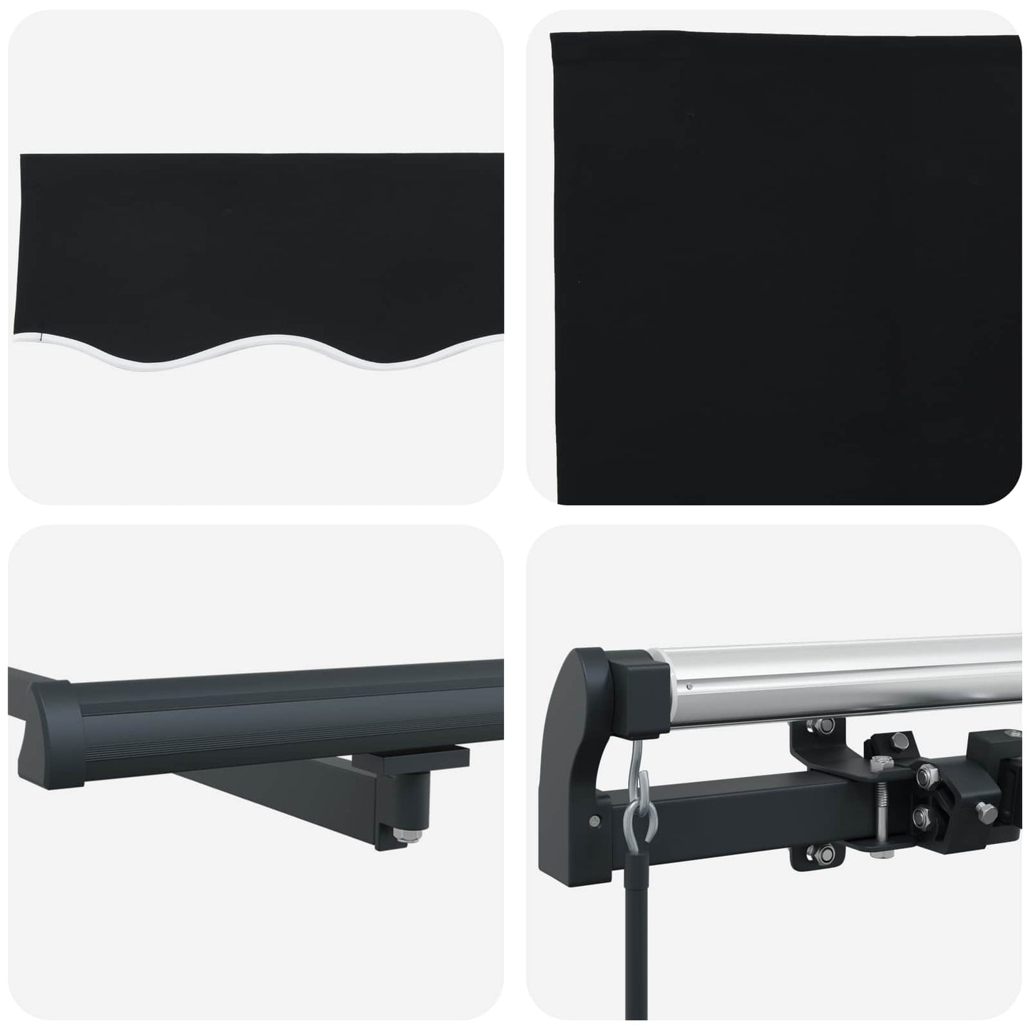 Tenda retrattile Nero 300 x 250 cm Poliestere e Alluminio | homemem39