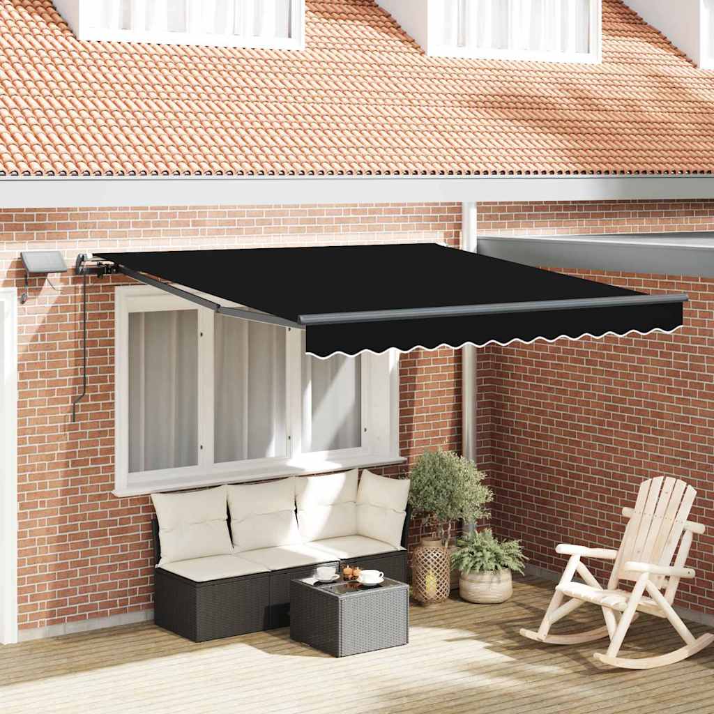 Tenda Retrattile Nero 300 x 250 cm Tessuto