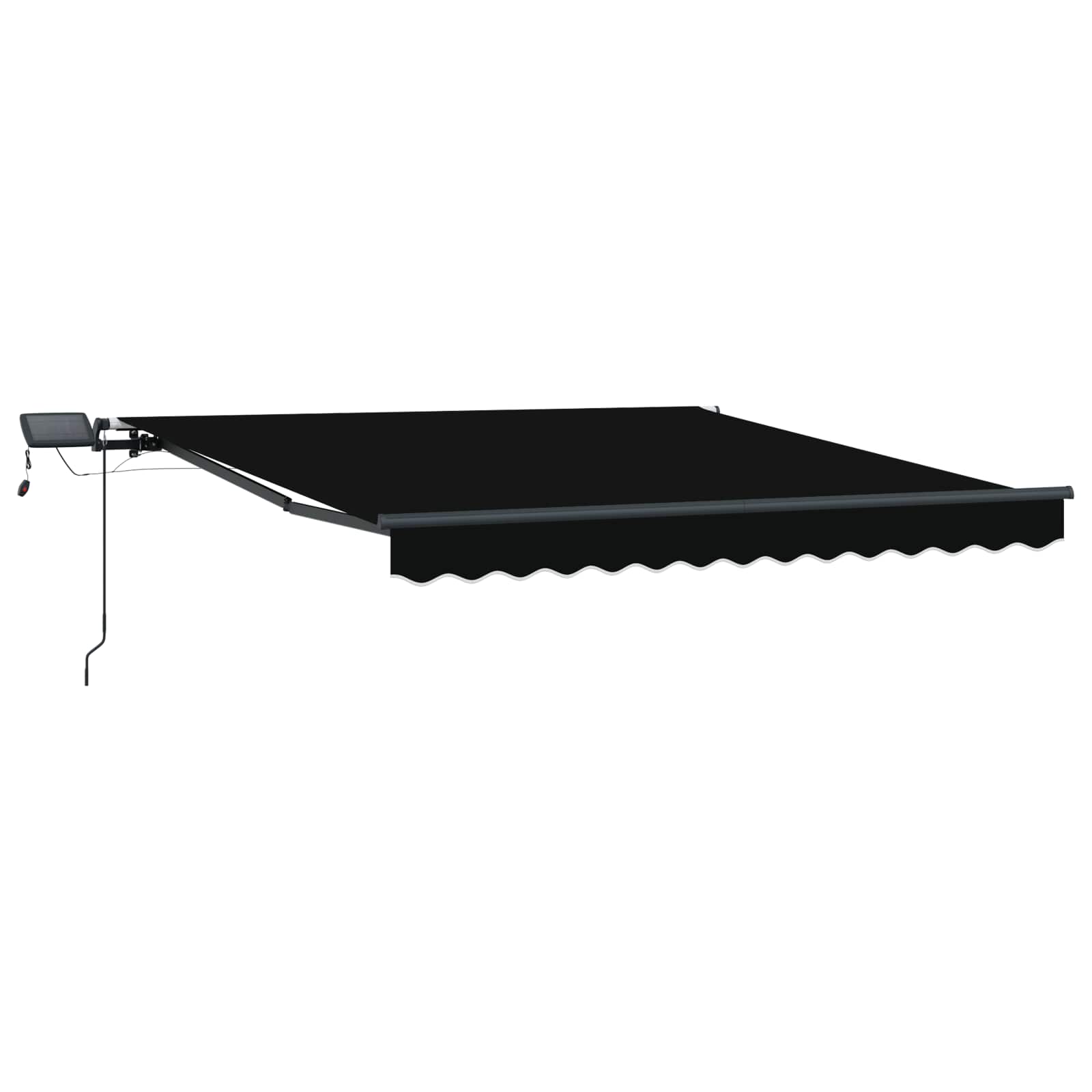 Tenda retrattile Nero 300 x 250 cm Tessuto e Alluminio | homemem39