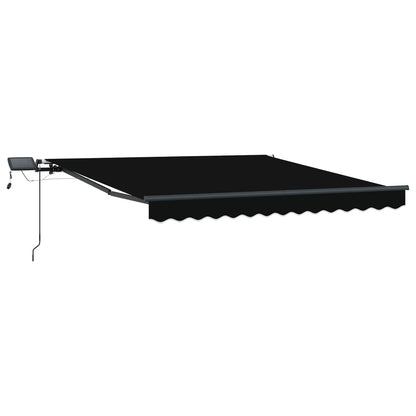 Tenda retrattile Nero 300 x 250 cm Tessuto e Alluminio | homemem39