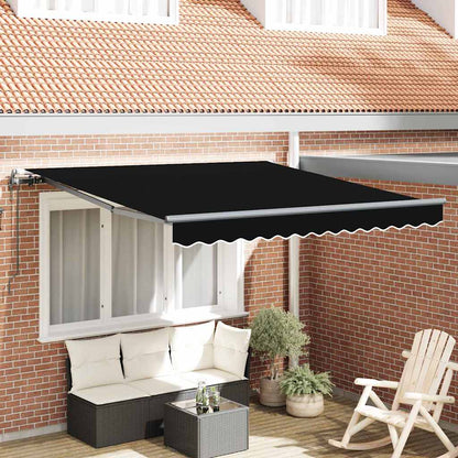 Tenda Retrattile Nero 300 x 250 cm Tessuto