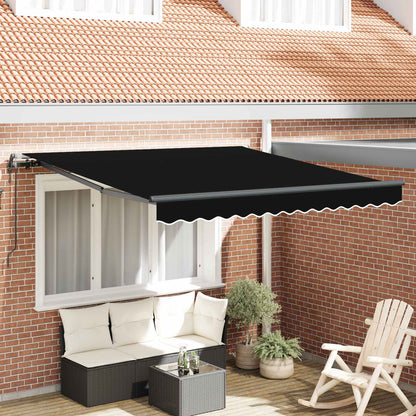 Tenda retrattile Nero 300 x 250 cm Tessuto e Alluminio | homemem39