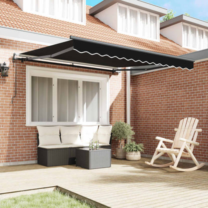 Tenda retrattile Nero 300 x 250 cm Tessuto e Alluminio | homemem39