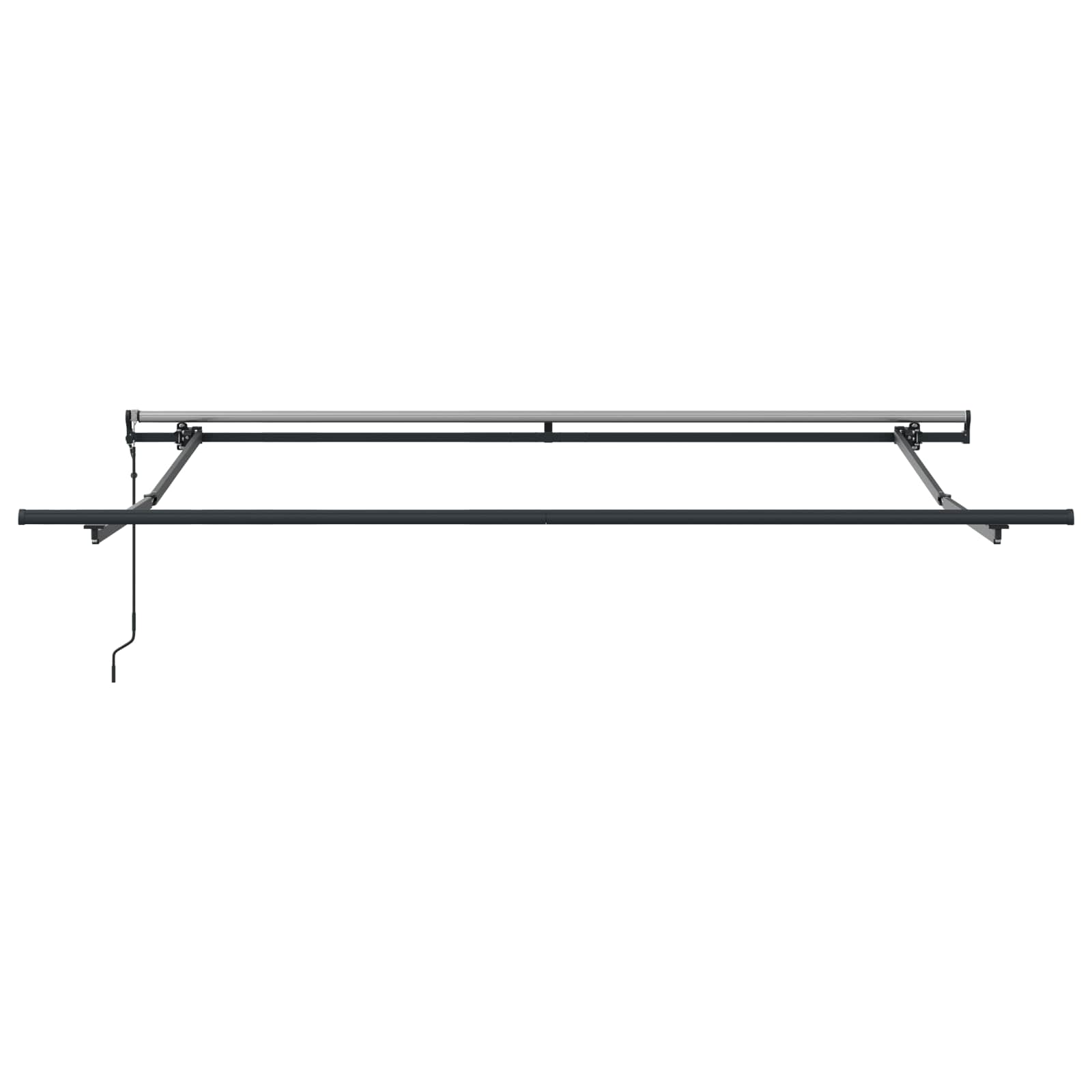 Tenda retrattile Nero 300 x 250 cm Tessuto e Alluminio | homemem39