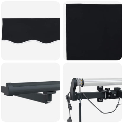Tenda retrattile Nero 300 x 250 cm Poliestere | homemem39