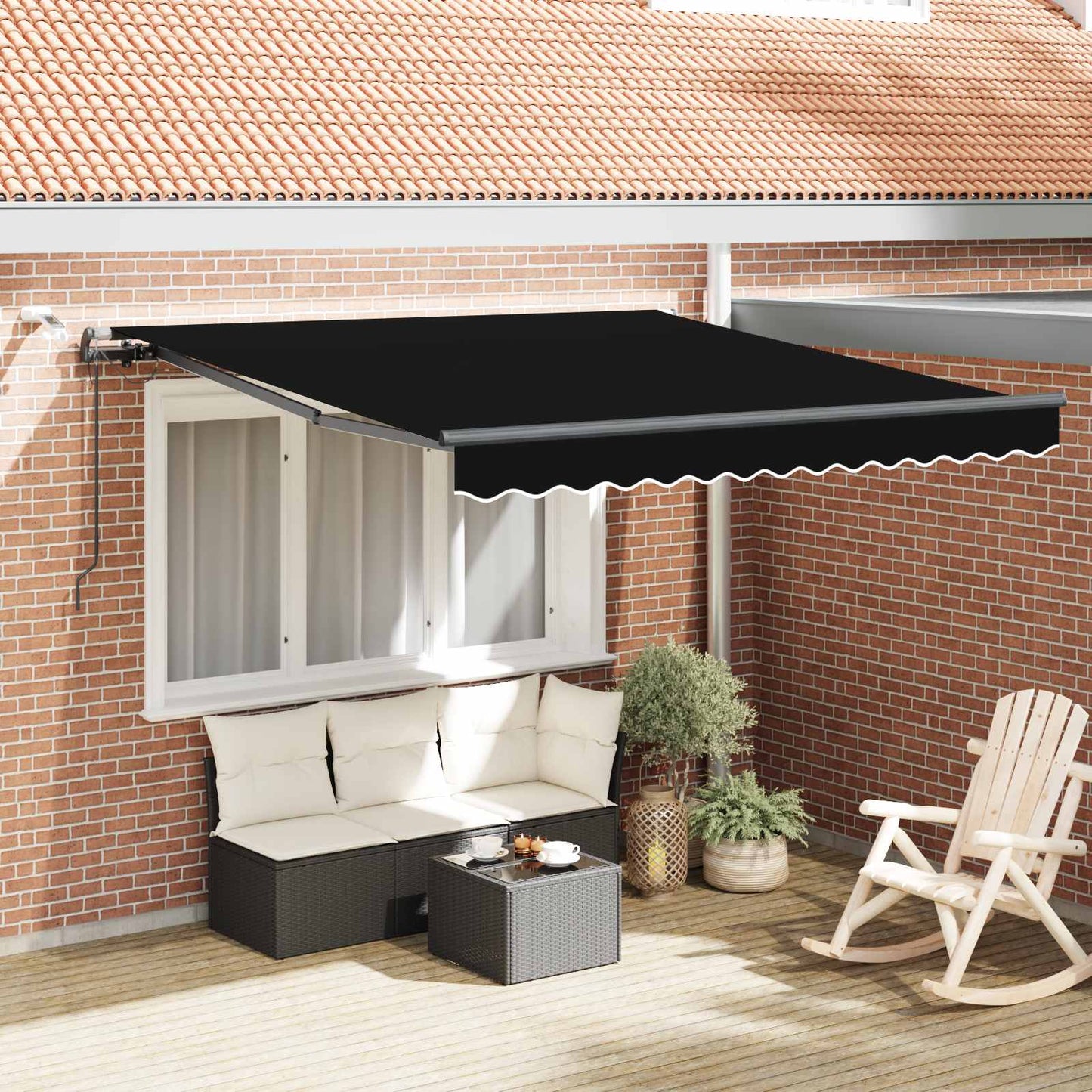 Tenda retrattile Nero 300 x 250 cm Poliestere | homemem39
